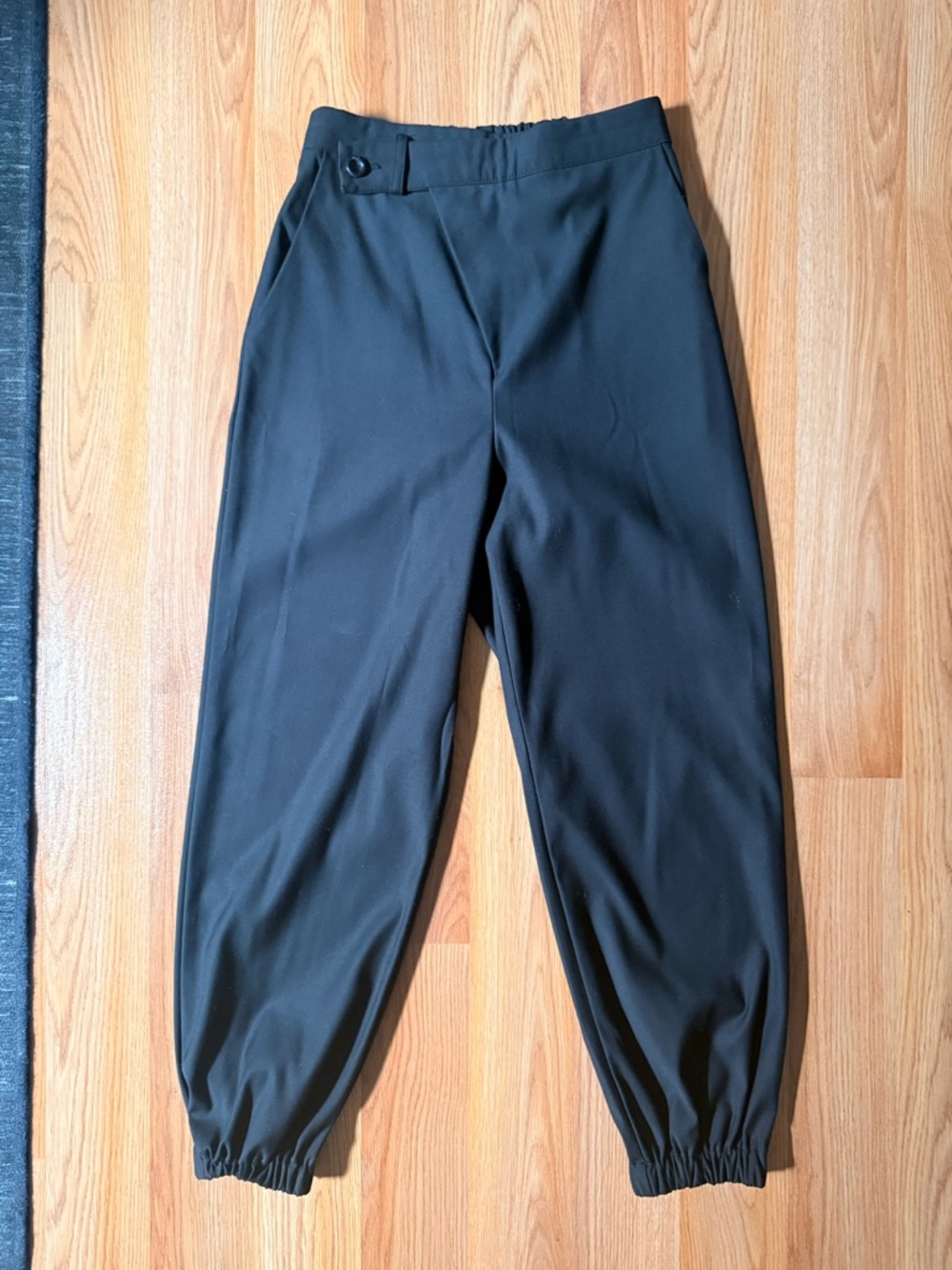 Frankie Shop Black Elastic-Waist Trousers